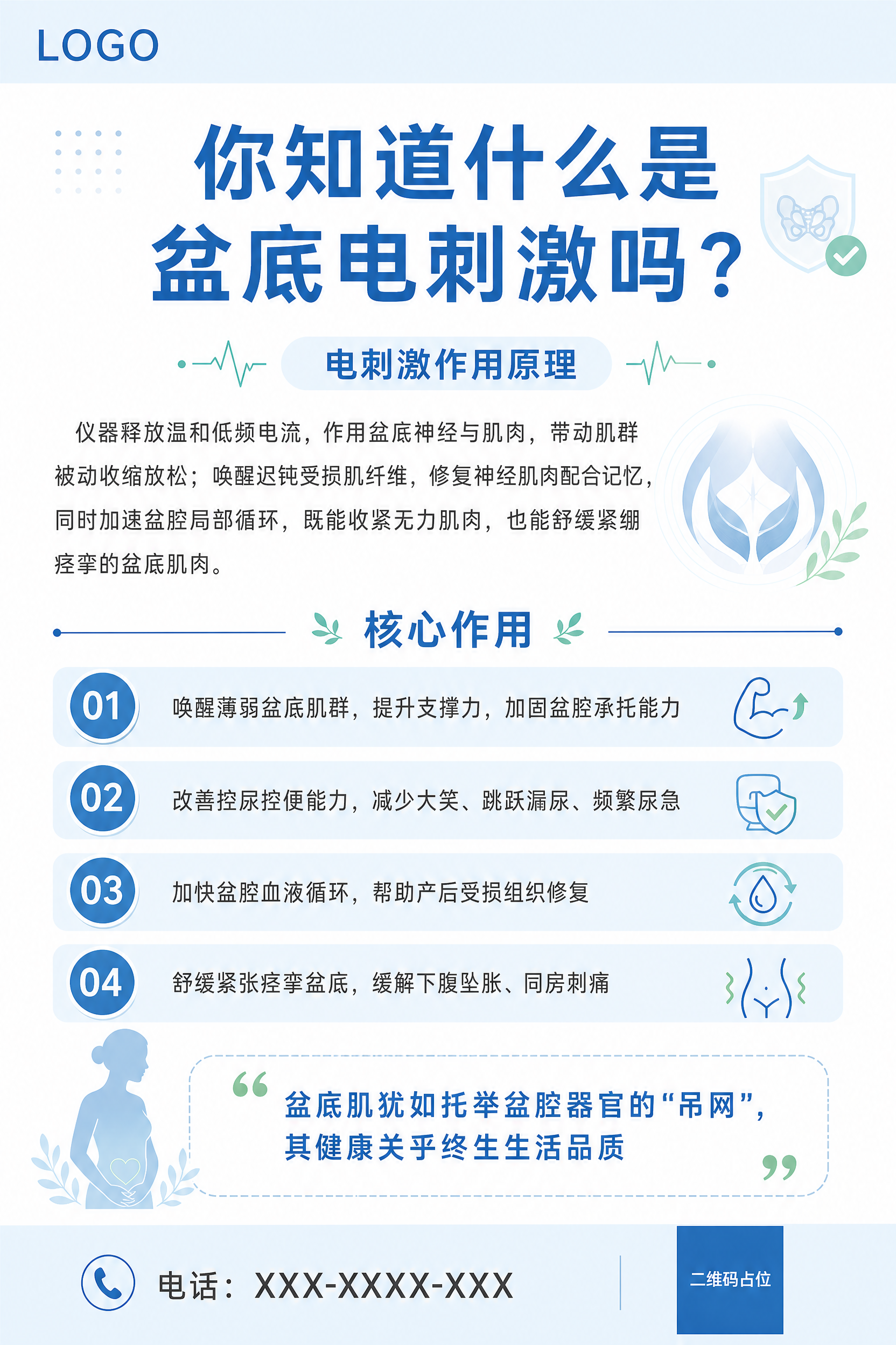 A4竖版医疗健康科普海报，极简干净风格，浅蓝白色调，专业清新。… - 图片创意预览