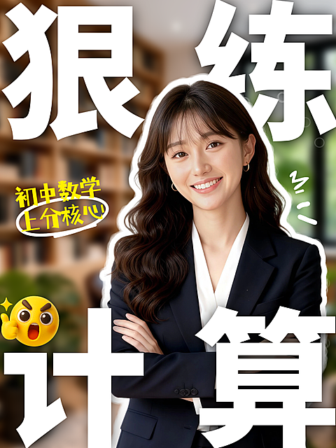 k12教育培训初中数学计算学习指南小红书人像封面