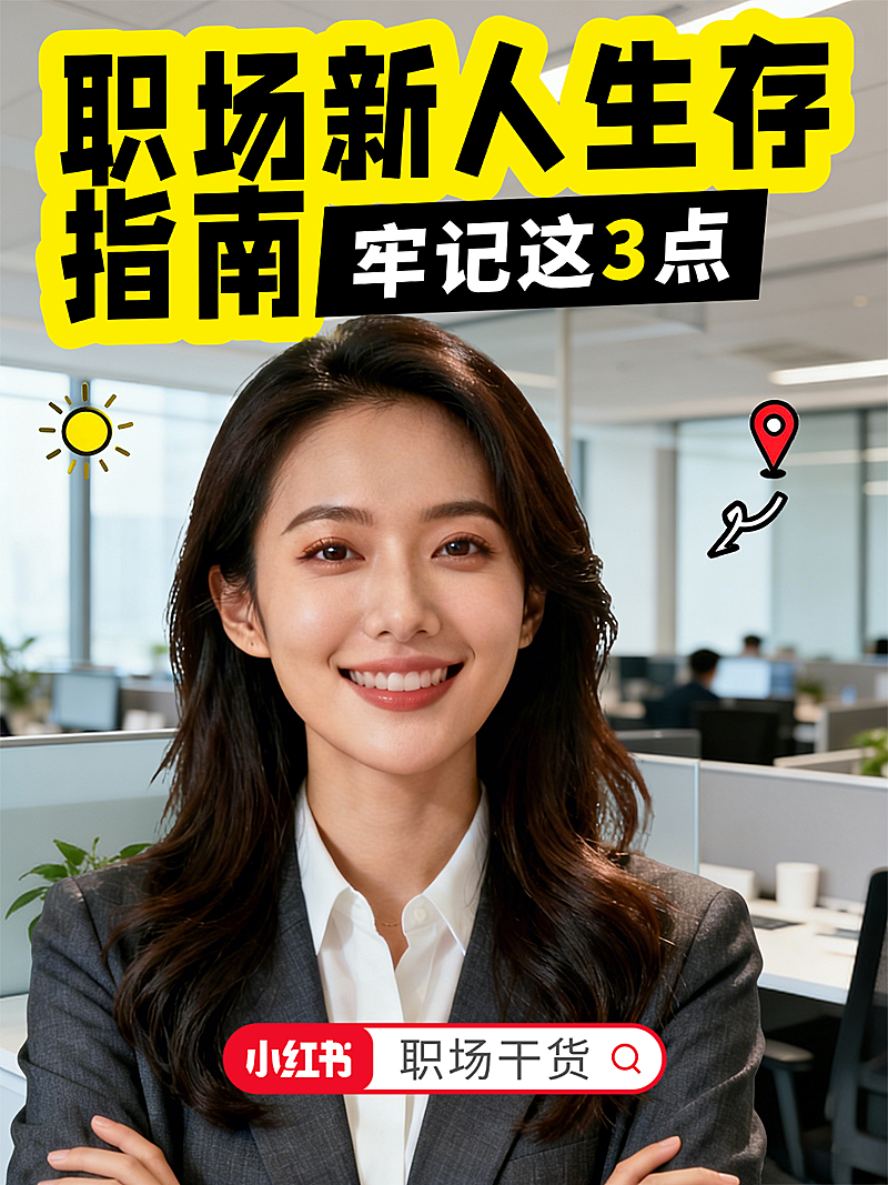 职场新人生存指南小红书封面 职场干货