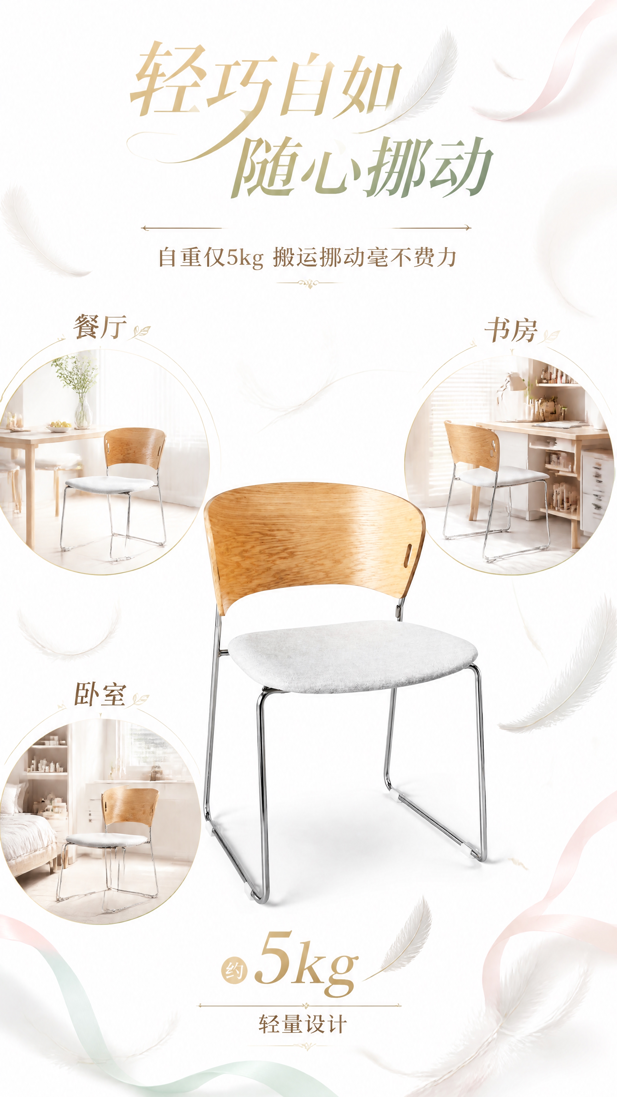 [第6张] 详情页轻便易搬运-自重5kg挪动毫不费力。本张使用… - 图片创意预览