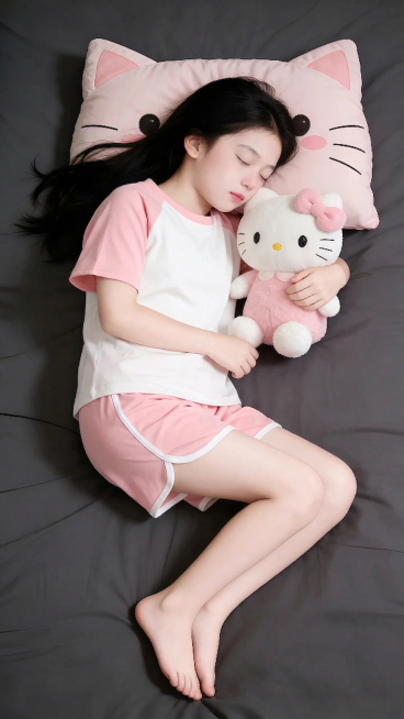 把图1的短袖和裤子给图的2的人物穿上，保留原场景光影，保持图2的人物的五官和发型不变，图片宽高尺寸不变，背景不变，鞋人物姿势不变，保持图1的短袖和裤子的款式材质不变和颜色不变预览效果