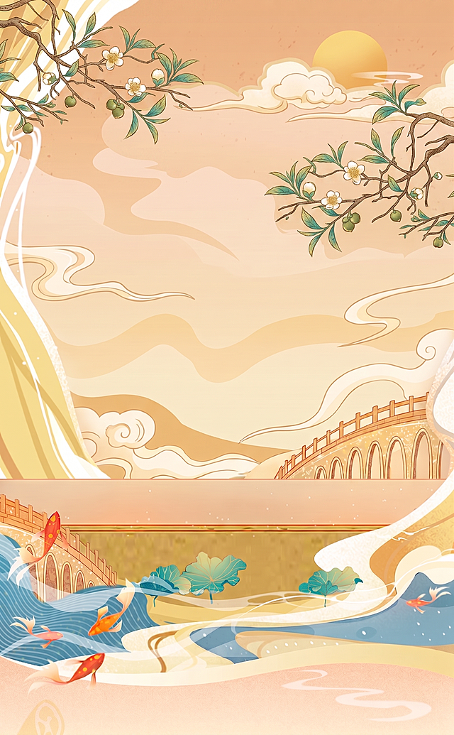 图中的树改为同种风格的茶树