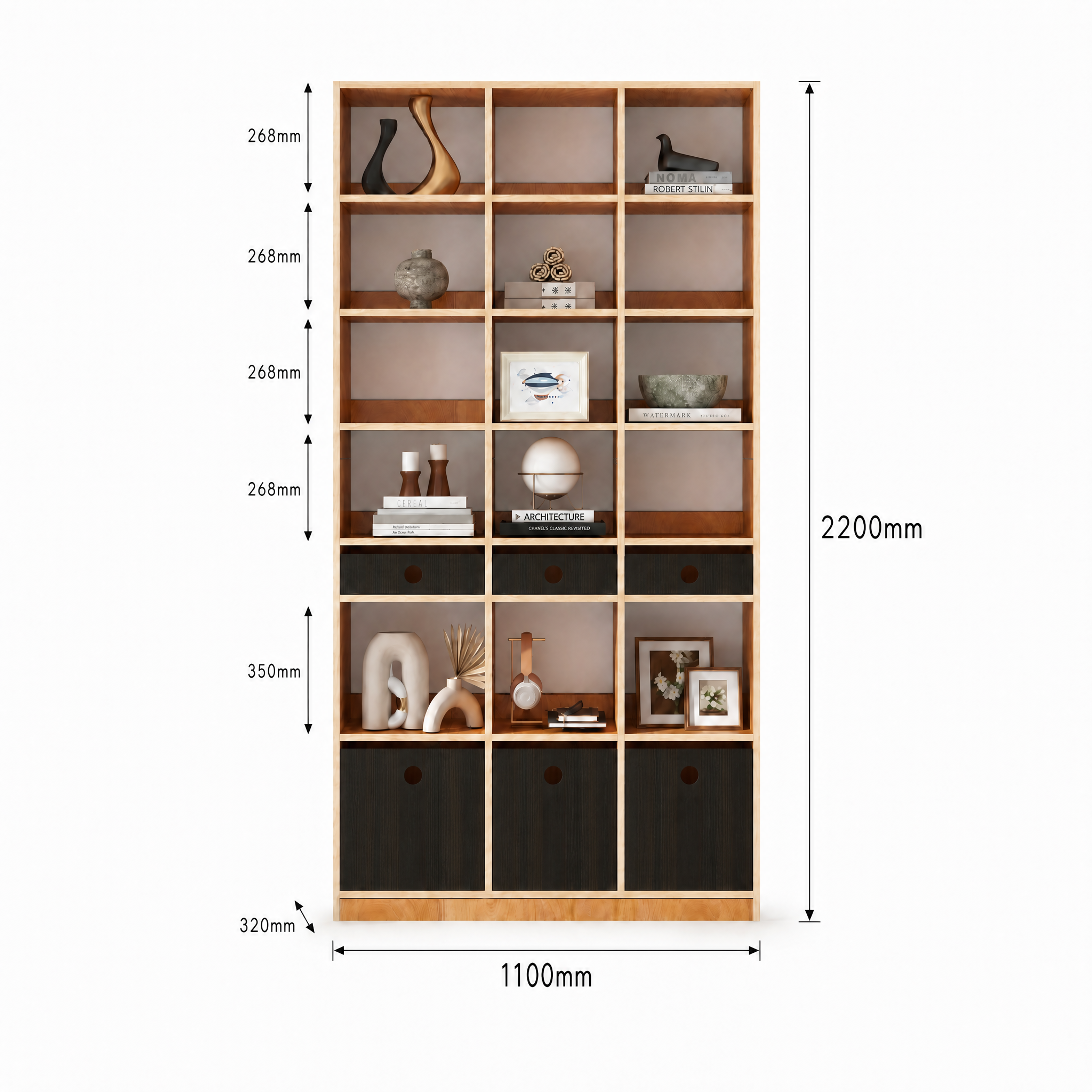 将图中底部总宽度标注的1200mm改为1100mm，柜体整体宽… - 图片创意预览