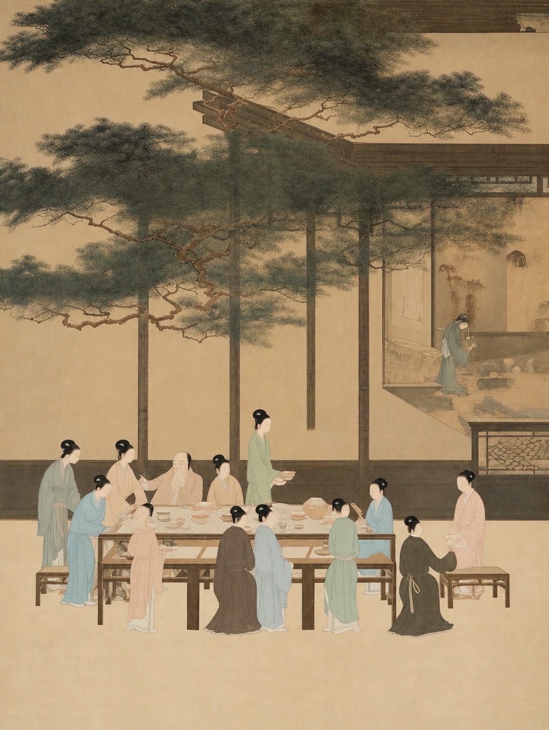 去除画面顶部的"CHINESE PALACE"英文字样和中间的… - 图片创意预览