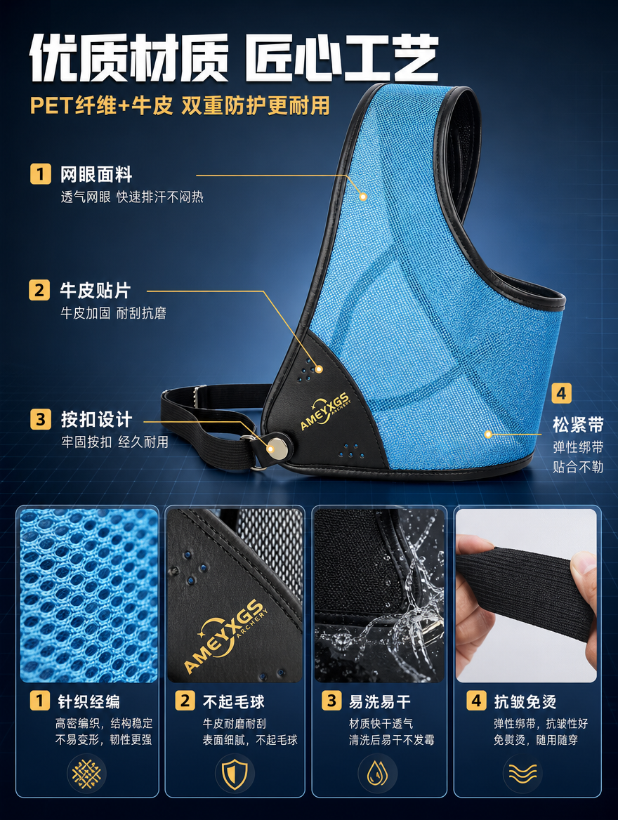 [商品] 使用【图4】蓝色款牛皮护胸、【图5】黑色L码牛皮护胸… - 图片创意预览