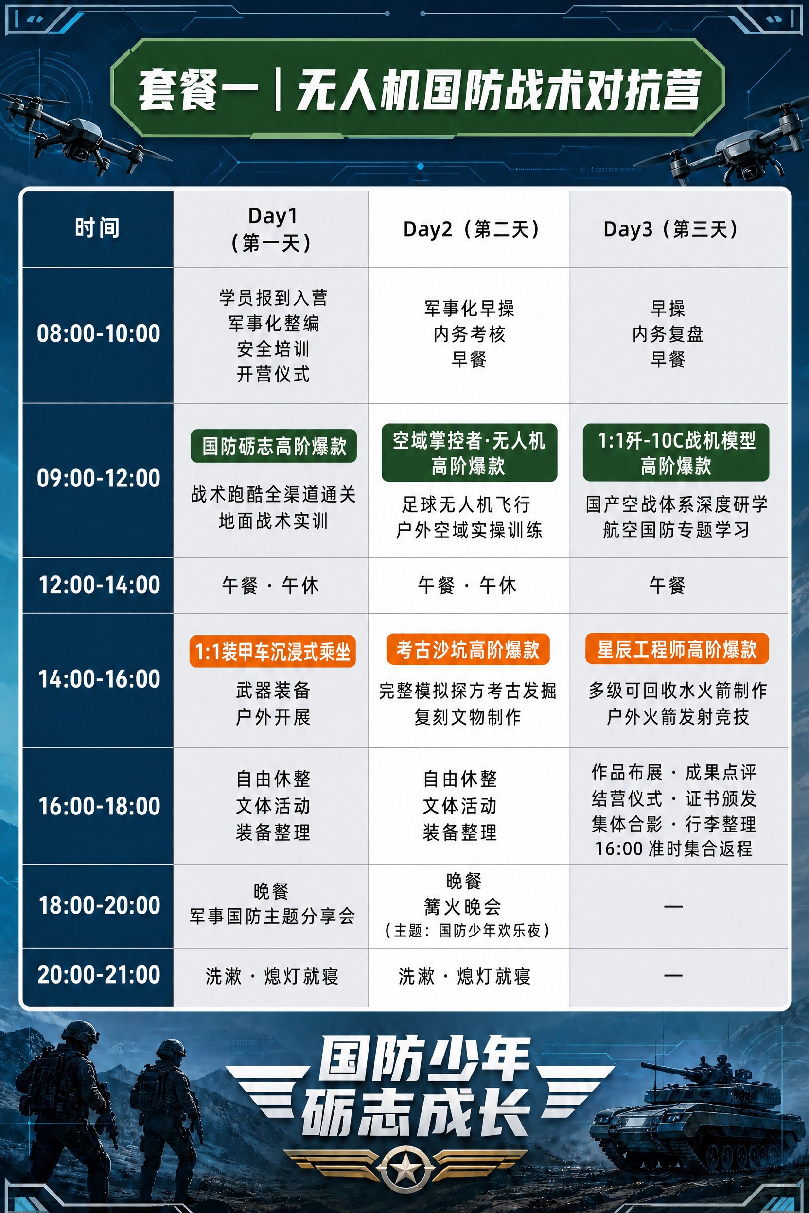 修改这张课程表海报：1. 删除Day2上午课程中的"【核心课】… - 图片创意预览