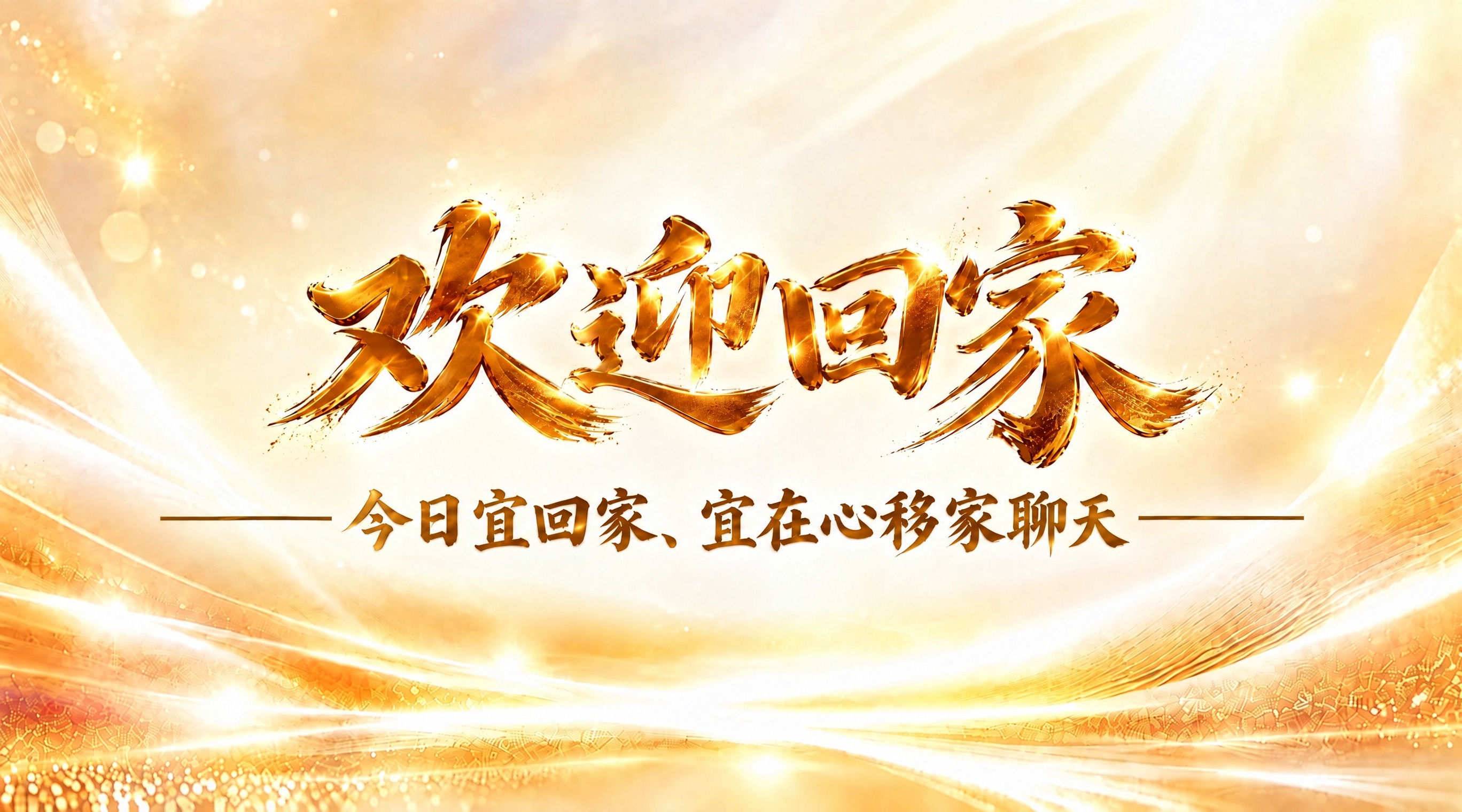 参考原图的金色流光背景风格，保留原图的金色渐变背景、流动光线、… - 图片创意预览