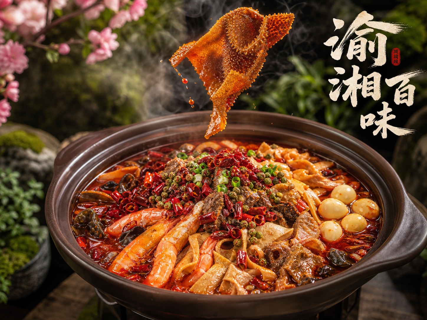 第1张｜主视觉封面图（五联首图，招牌水煮鱼）商业美食摄影，深棕… - 图片创意预览