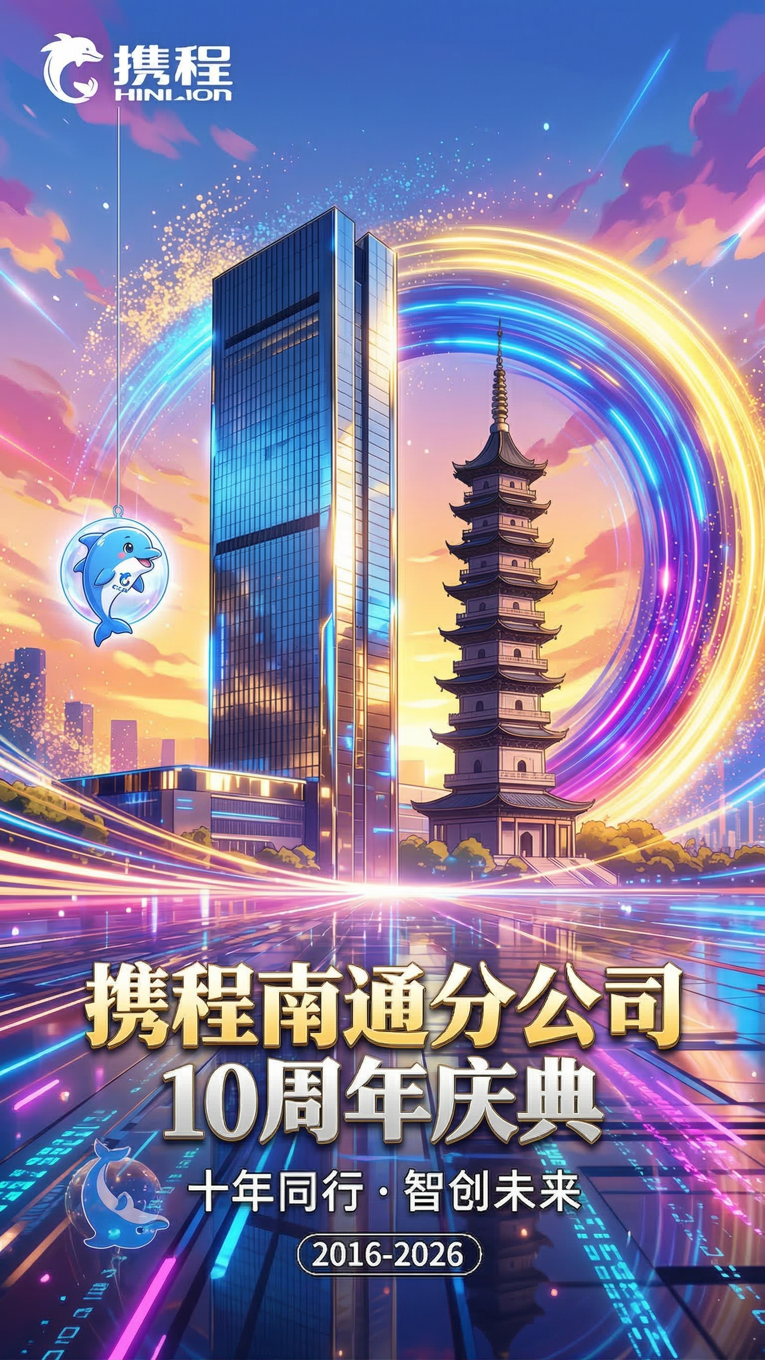 基于原有海报修改，将时间改为2016-2026，整体调整为亮丽… - 图片创意预览