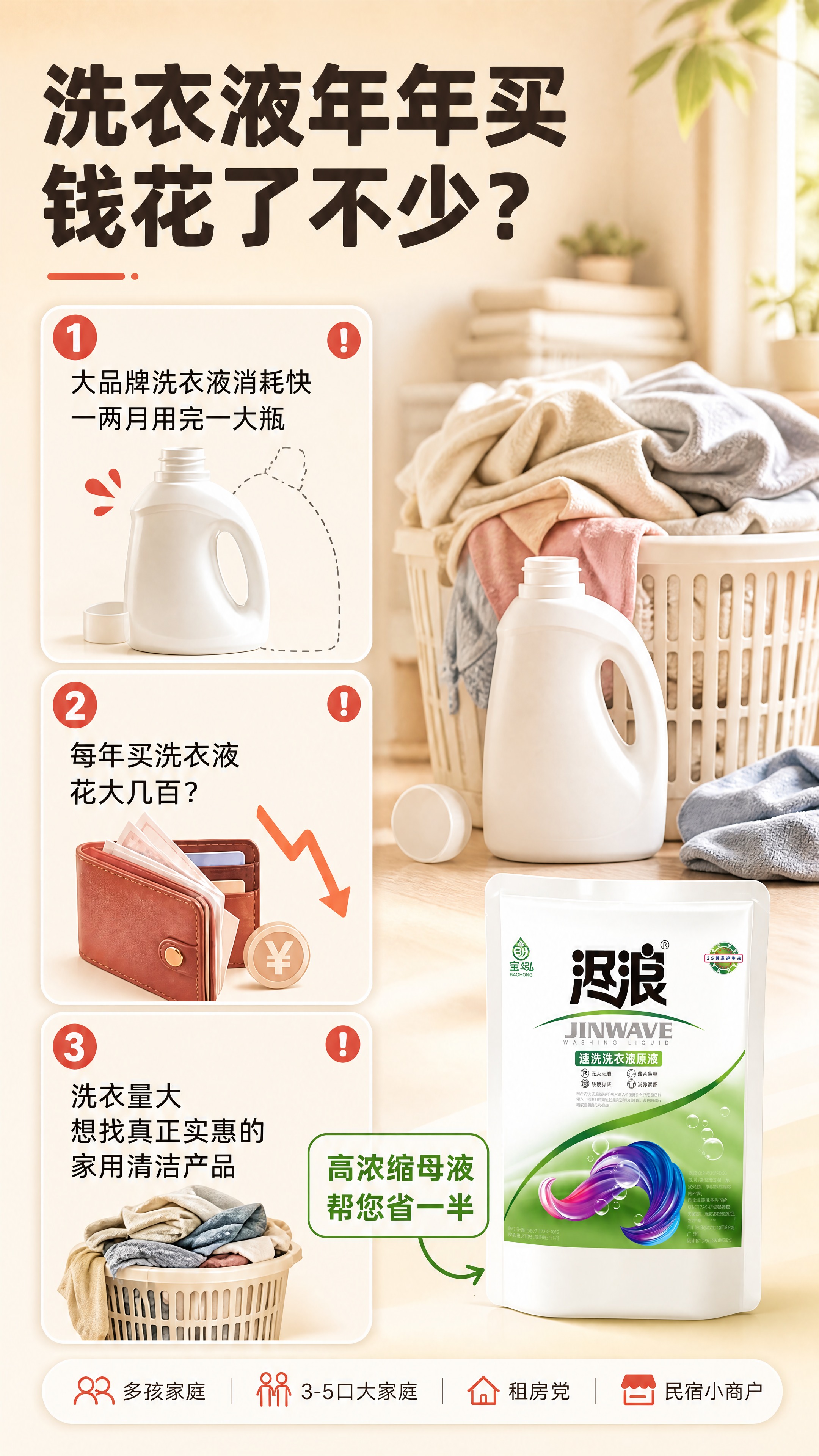 [商品] 使用【图1】尽浪速洗洗衣液原液袋装产品；保留白色自立… - 图片创意预览