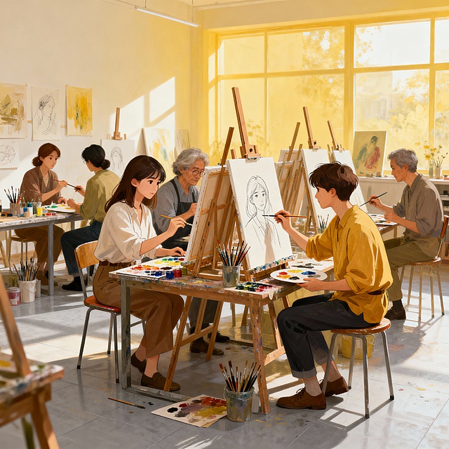 不要老人，就是成人绘画课，给我5张插图