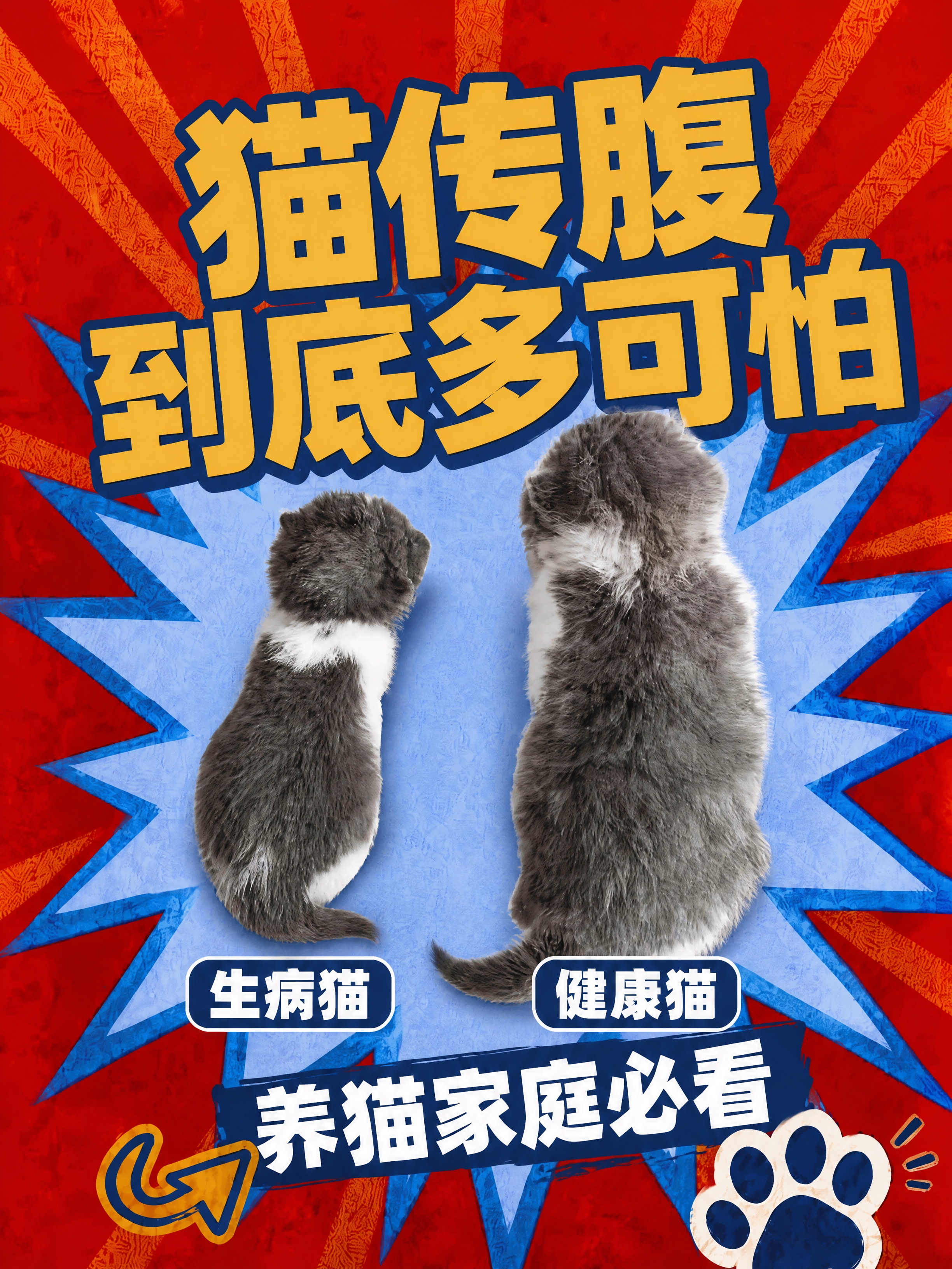 在【图1】基础上修改：将画面中间的两只猫咪整体放大15%（左边… - 图片创意预览