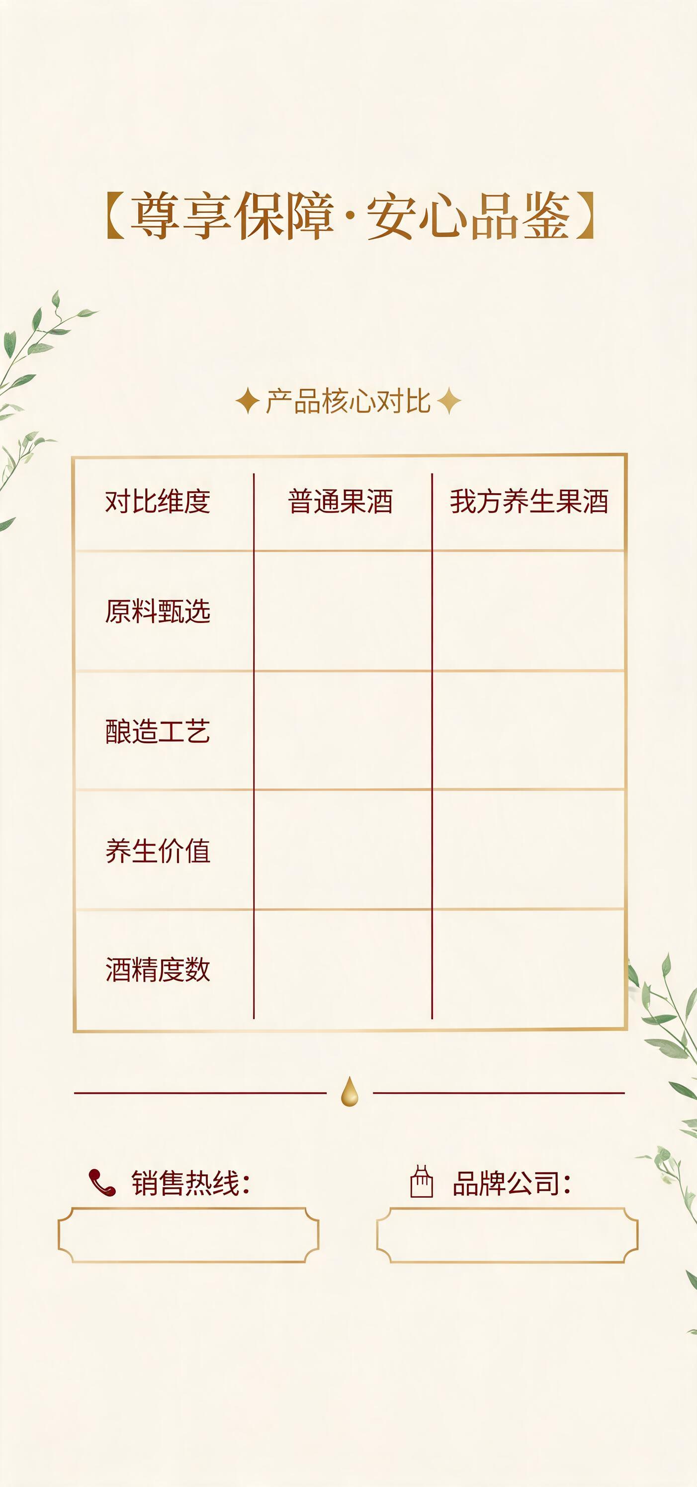 电商详情底部收尾联系栏板块，高端养生果酒详情长图，高清商业精修… - 图片创意预览