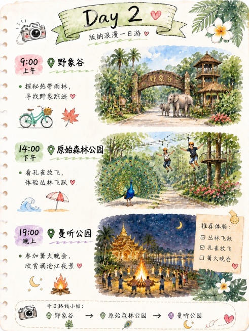 水彩手绘风旅行手账海报，版式参考https://gdesign-dam-hz.dancf.com/37095825172583550/88c4b5471ed14782989ccc92ec6667ed.预览效果