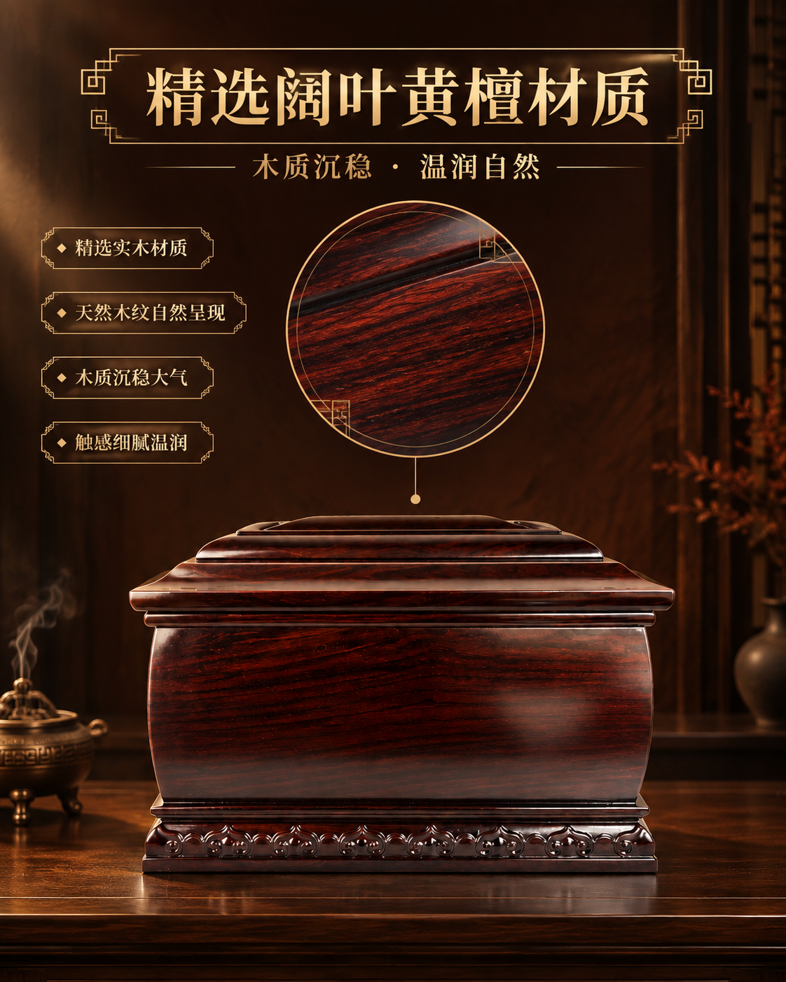 [主图-2 790×1000] 核心亮点，主题：精选阔叶黄檀材… - 图片创意预览