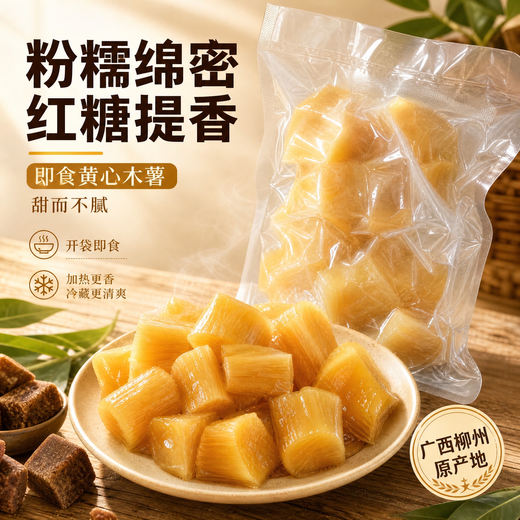[主图-1] 即食黄心木薯 首图点击率 粉糯绵密红糖提香。 [… - 图片创意预览