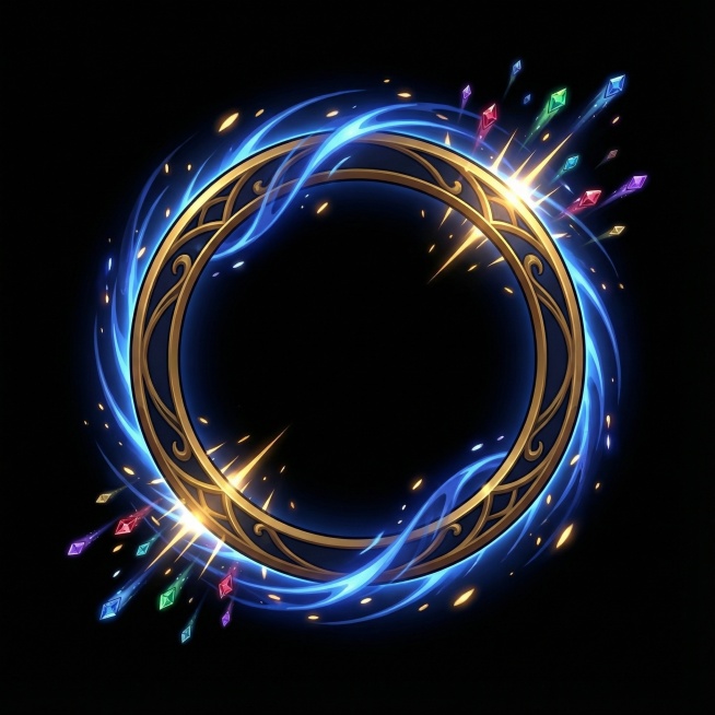 帮我生成3个BUFF类技能图  ：盗贼戒指：攻击有概率偷取对方元素石。盗贼羽衣：被攻击时有概率偷取对方强化石。盗贼手环：攻击有概率偷取对方背包里1件物品。风格要求：色彩鲜艳的卡通/动漫风，带有强烈的光预览效果