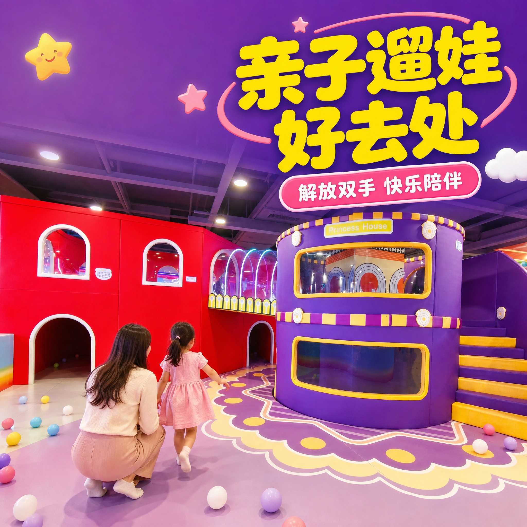 [主图-4] 主题：亲子互动场景图，展示家长陪伴孩子在乐园玩耍… - 图片创意预览
