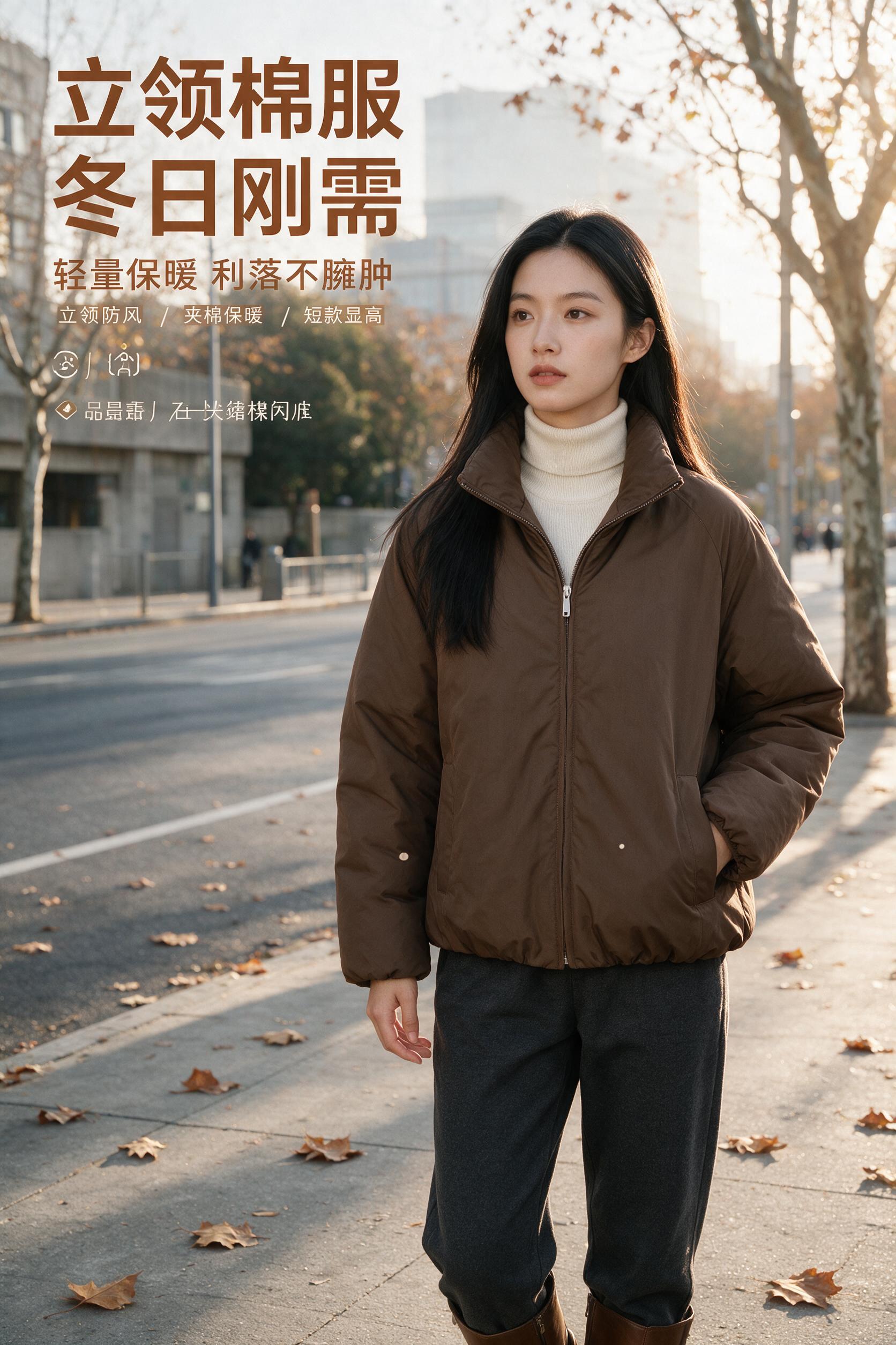 风格头图海报。女模特留乌黑顺滑长直发，妆容干净素雅，神情平静从… - 图片创意预览