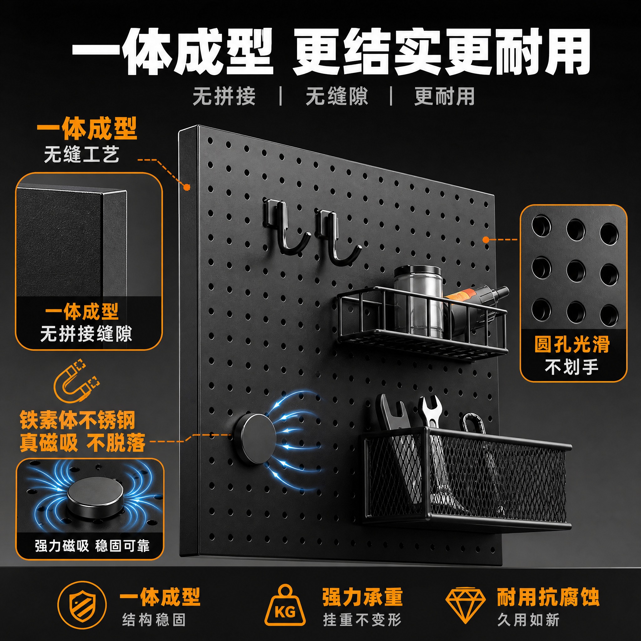 [主图-2] 主题：一体成型工艺 结构卖点展示。 [统一基调]… - 图片创意预览