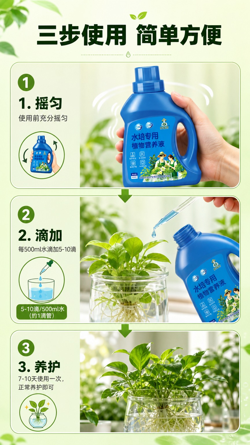 [商品] 使用【图1】欣福君水培专用植物营养液蓝色瓶装；保留瓶… - 图片创意预览