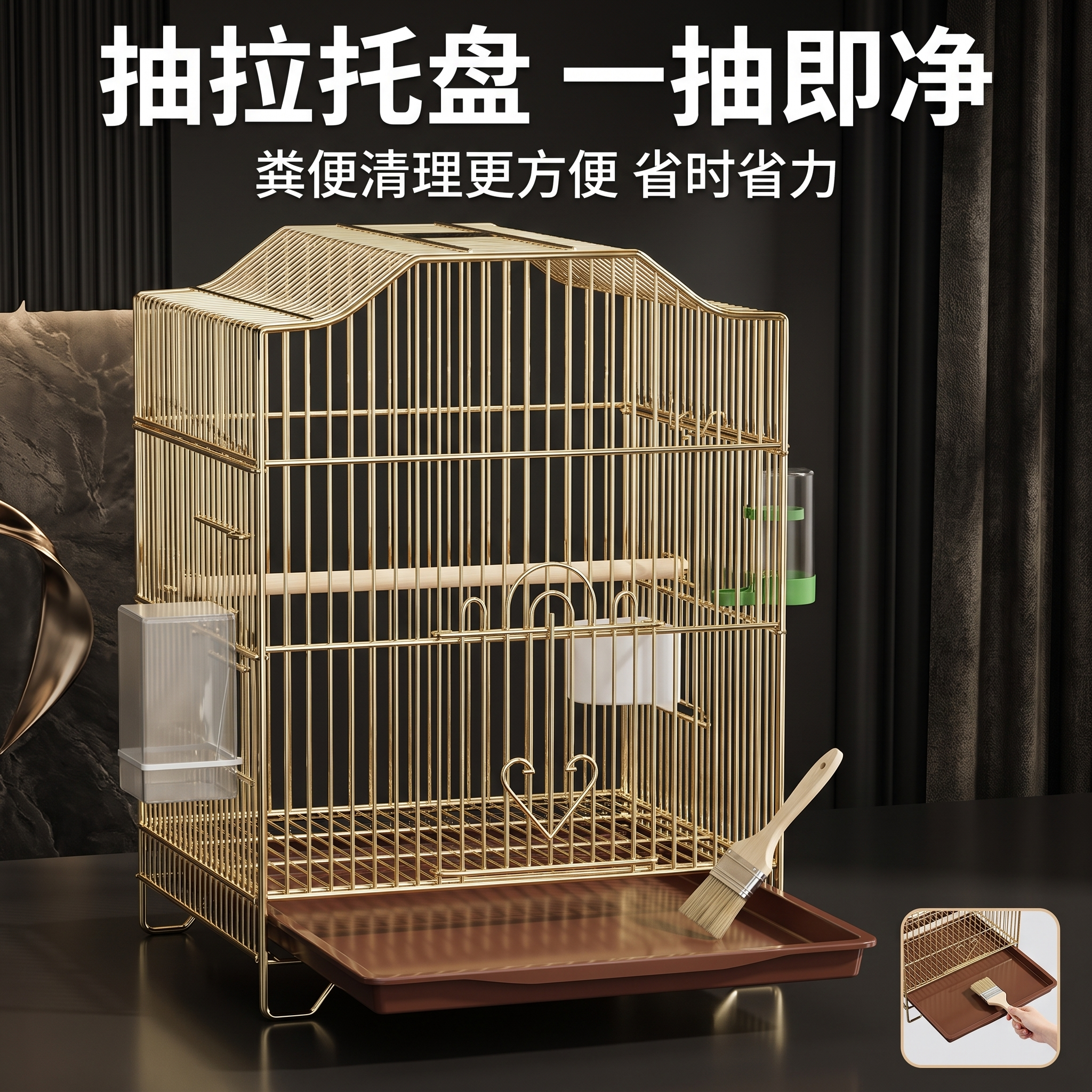 电商淘宝天猫主图，1:1正方形，2K分辨率，深色高级室内背景，… - 图片创意预览