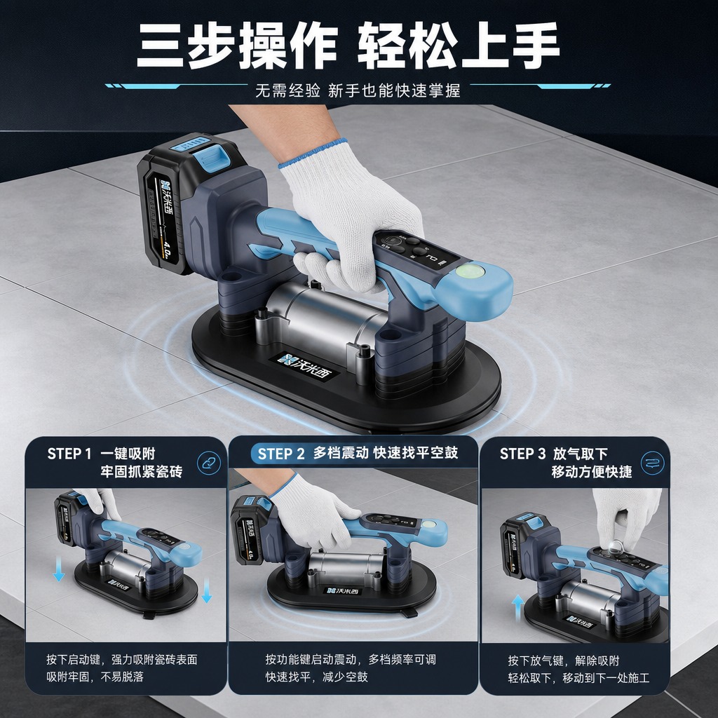 [商品] 使用【图3】沃米西吸盘型瓷砖平铺机；保留产品结构、颜… - 图片创意预览