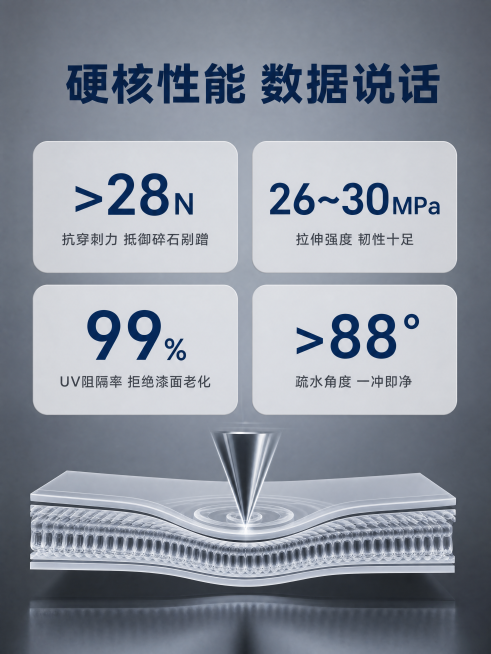 将以下文案进行合理排版，生成不限张数的3:4系列图片，文字搭配合适图片，颜色、调性保持一致，参考Apple简约、高端风格


新车漆面太娇贵，怕刮怕晒怕鸟粪？
贴个车衣动辄上万？
车衣没贴多久就发黄、预览效果