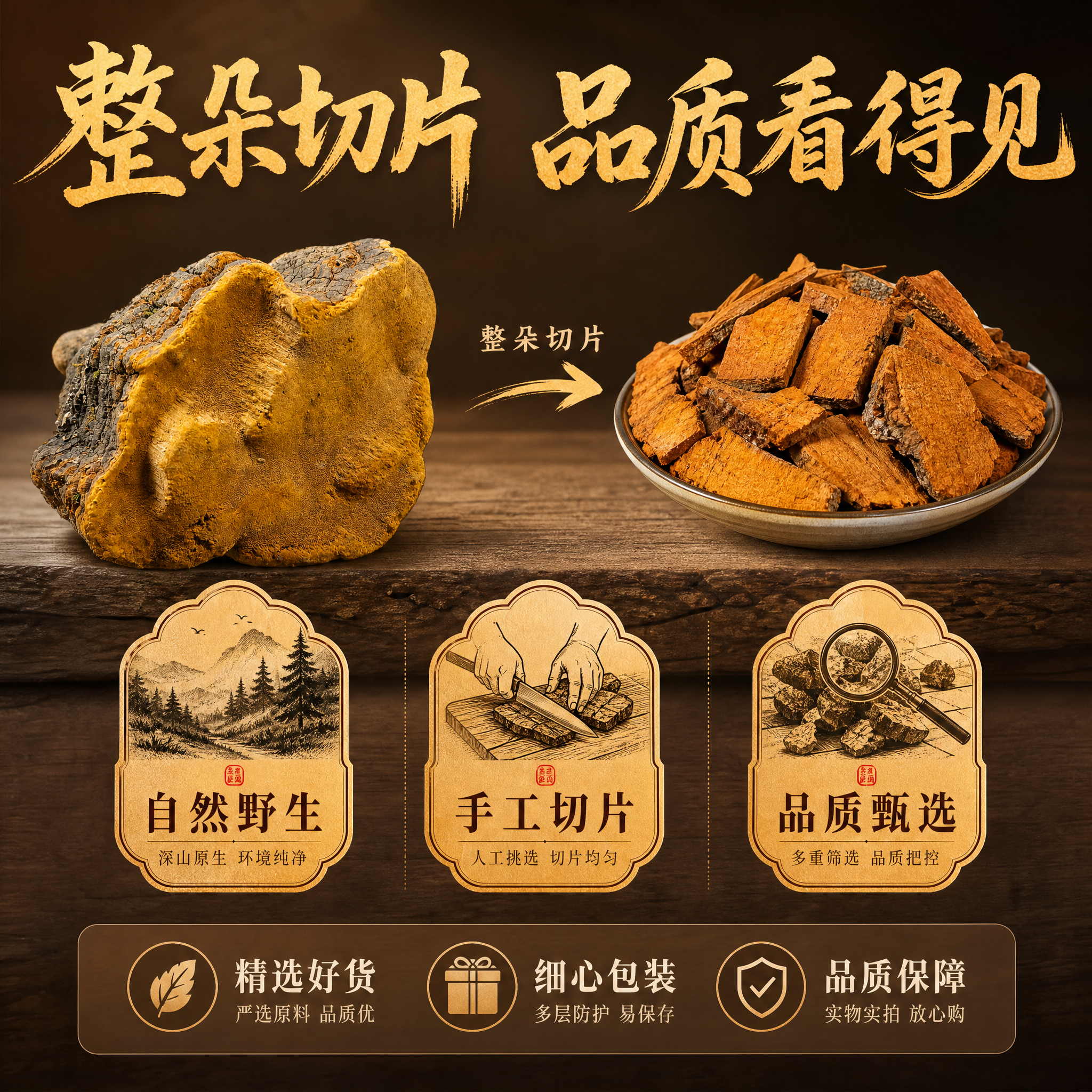 [主图-5] 桑黄产品规格与品质承诺，促进转化下单。 [统一基… - 图片创意预览