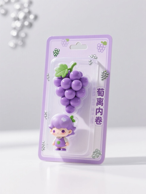 盒子上有描边文字“萄离内卷”预览效果