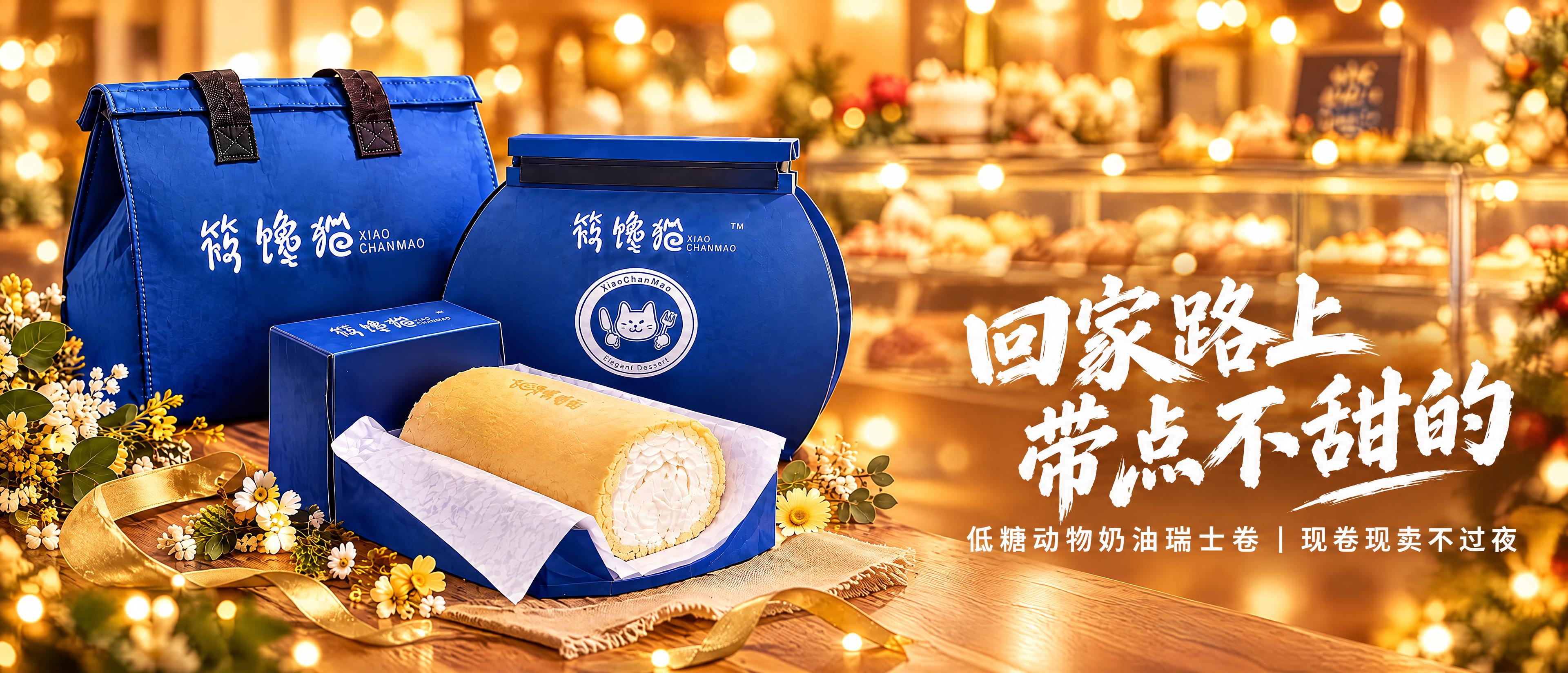 美团外卖banner图，720x240横版。暖金烘焙店风格，背… - 图片创意预览