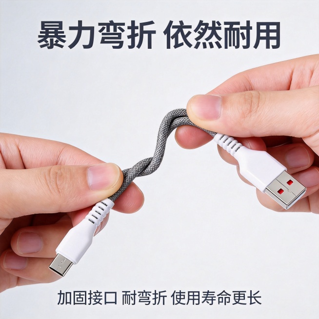 「图片1」，生成一套主图（8张），商品名称是超快充数据线把数据线整理一下外观形状变成圆形，数据线头和细节一比一还原生成，卖点是充电快不伤机耐用不打结原装平替 有两个颜色 灰色和金色，适配拼多多平台，主预览效果
