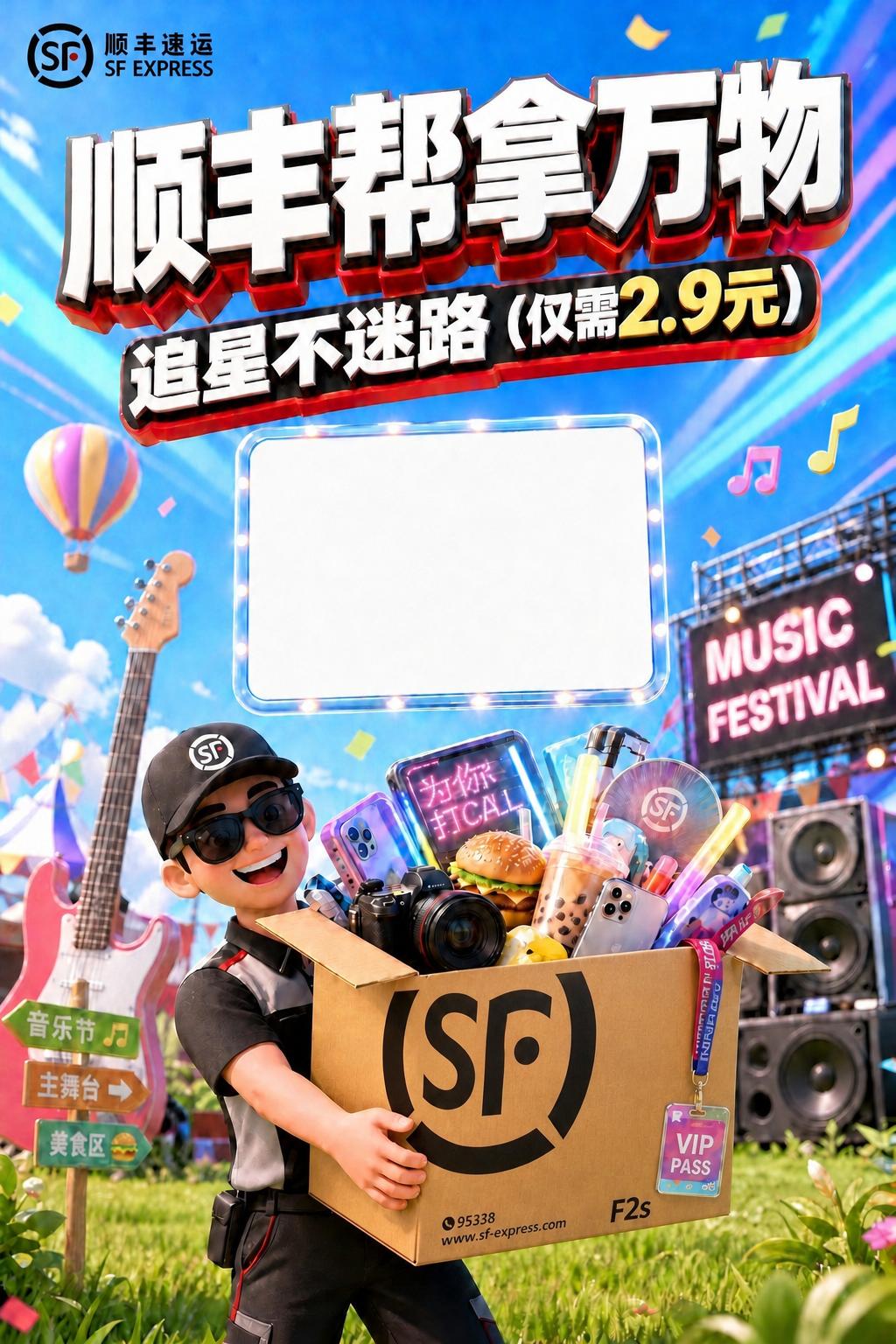 去掉箱子右侧侧面竖排的"SF EXPRESS"文字，只保留箱子… - 图片创意预览