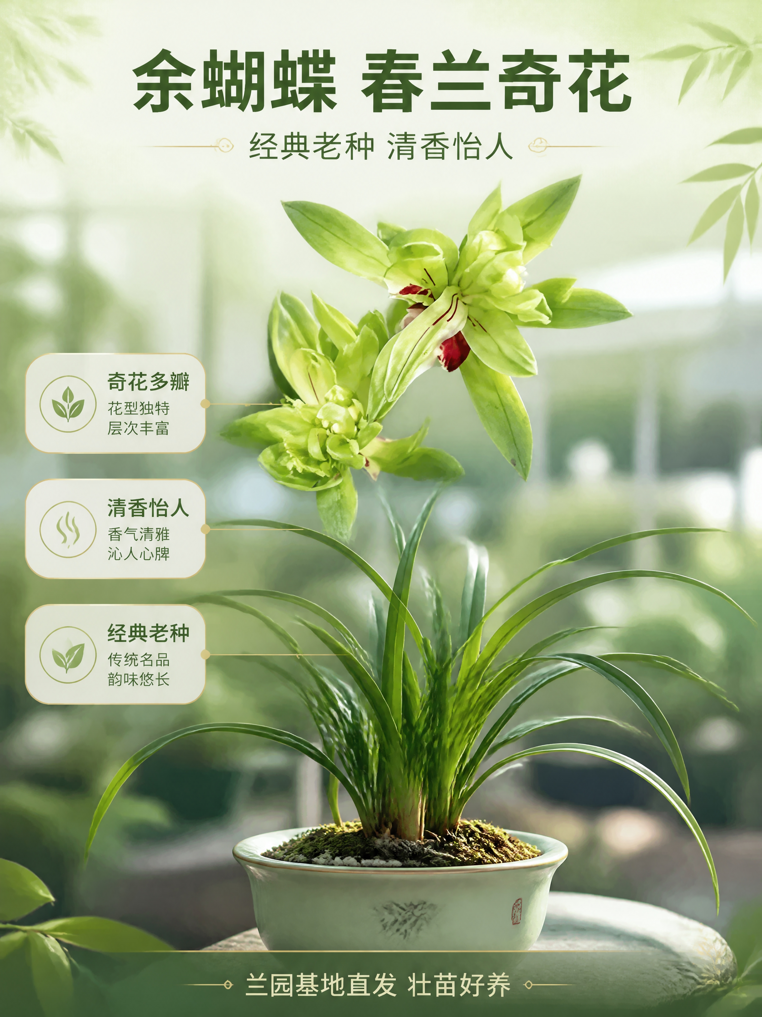 [商品] 使用【图3】余蝴蝶兰花开花图作为品种主视觉参考；保留… - 图片创意预览