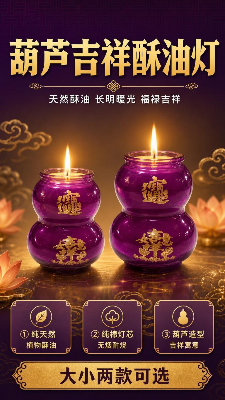 [商品] 使用【图1】葫芦造型酥油灯，含小号（左）和大号（右）… - 图片创意预览