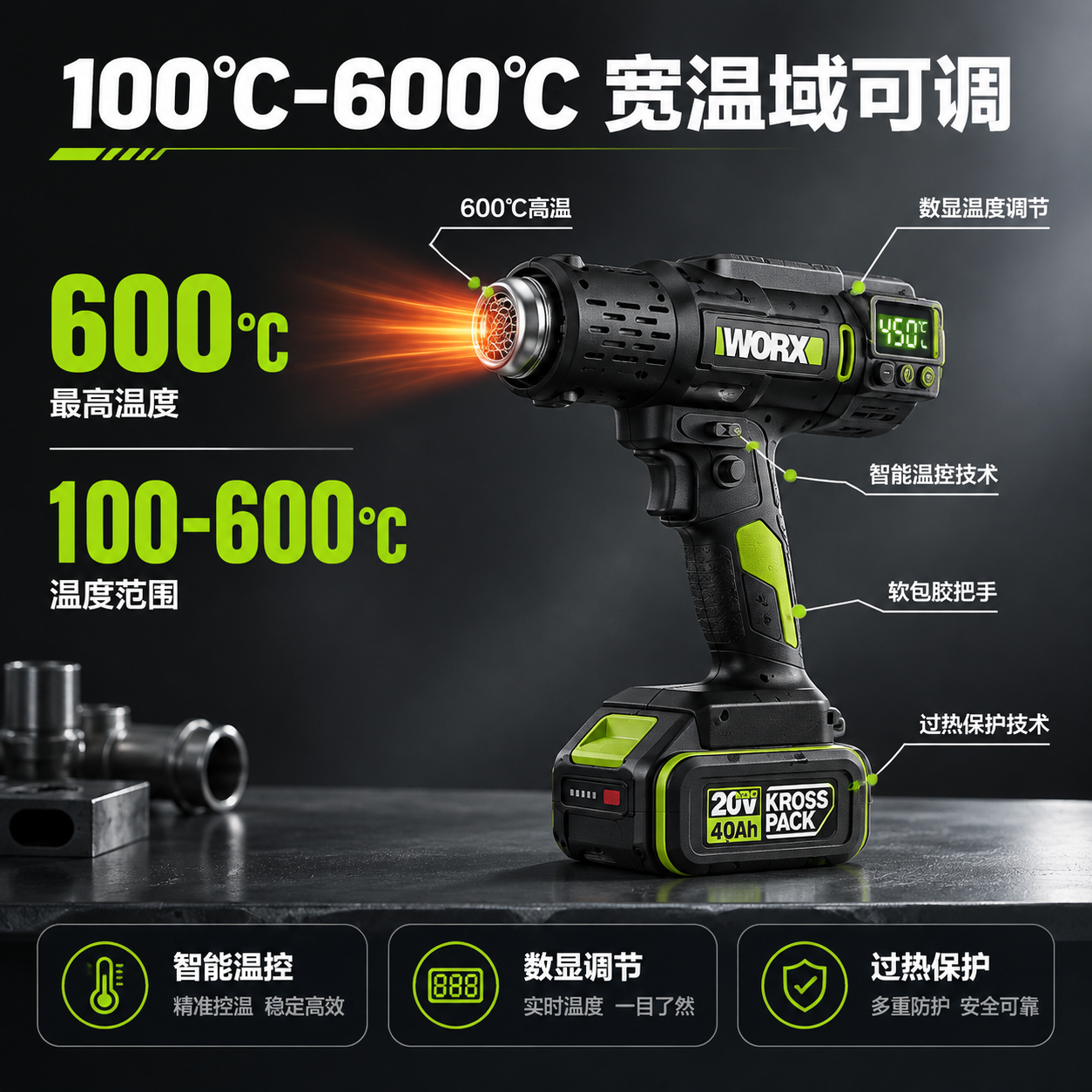 [主图-2] 温度性能+功能图，主题：100℃-600℃宽温域… - 图片创意预览