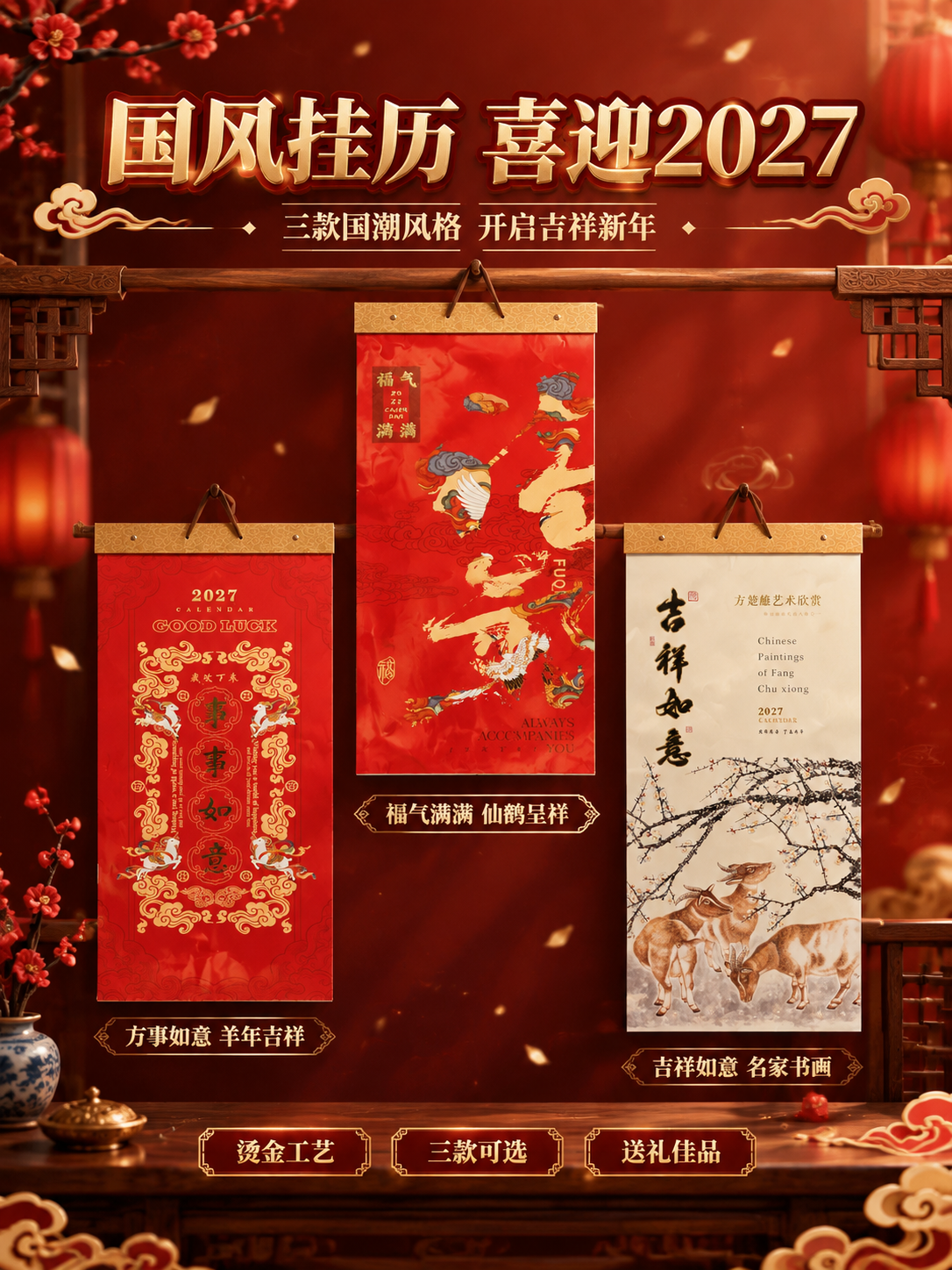 [商品] 使用【图1】福气满满款、【图2】万事如意款、【图3】… - 图片创意预览