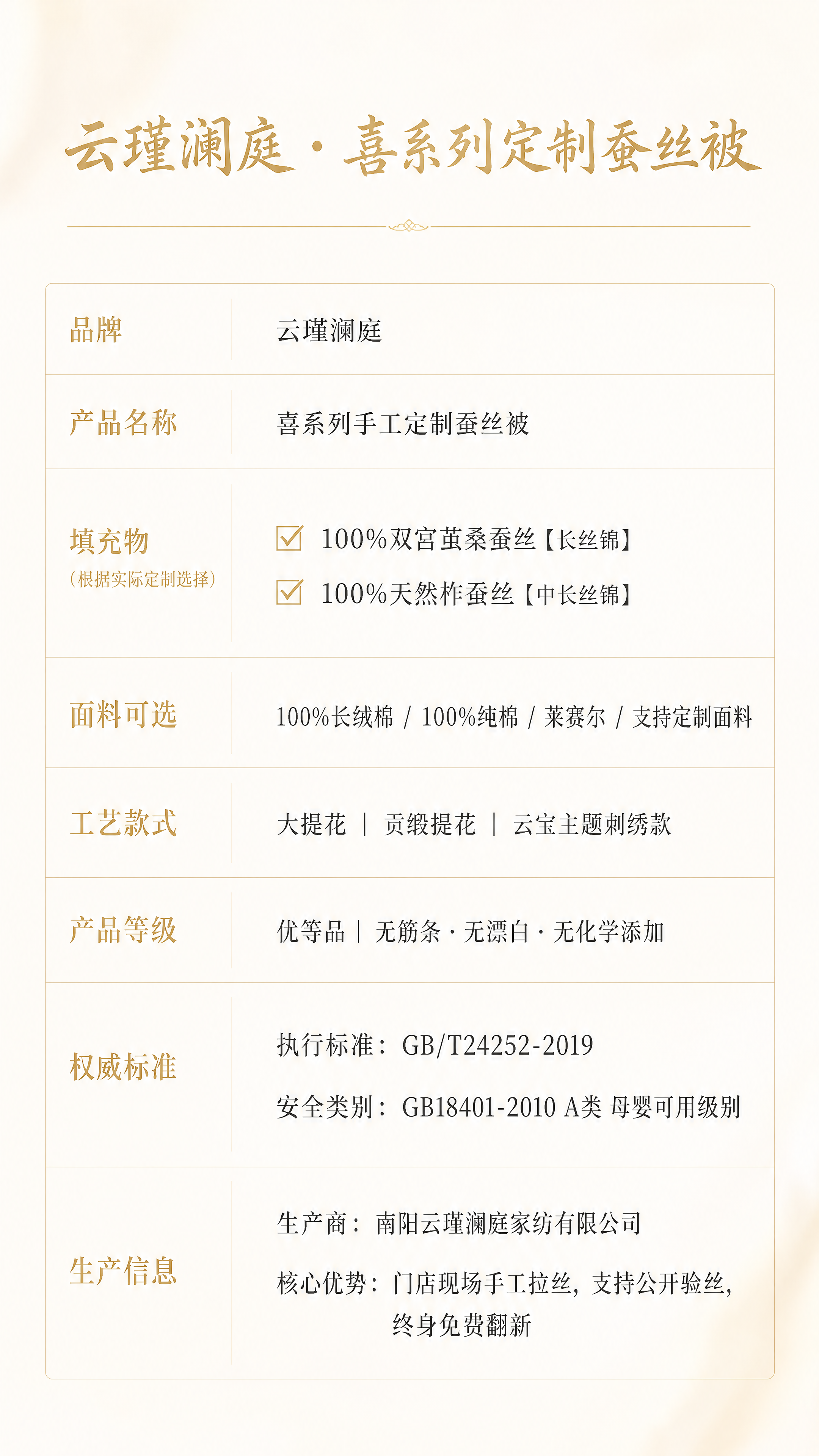 电商详情页参数模块，竖版9:16，简约高级新中式风格，米白浅金… - 图片创意预览