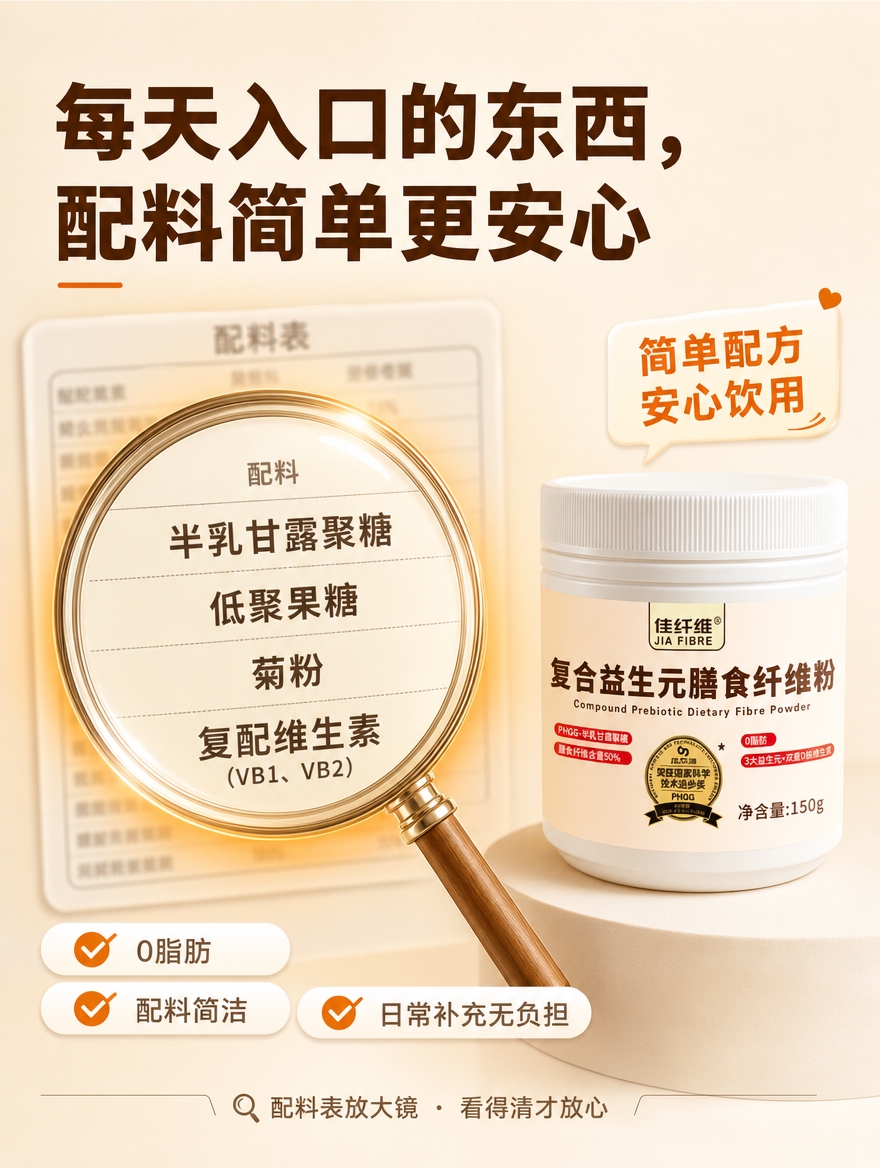 [商品] 使用【图1】佳纤维复合益生元膳食纤维粉白色瓶装；保留… - 图片创意预览