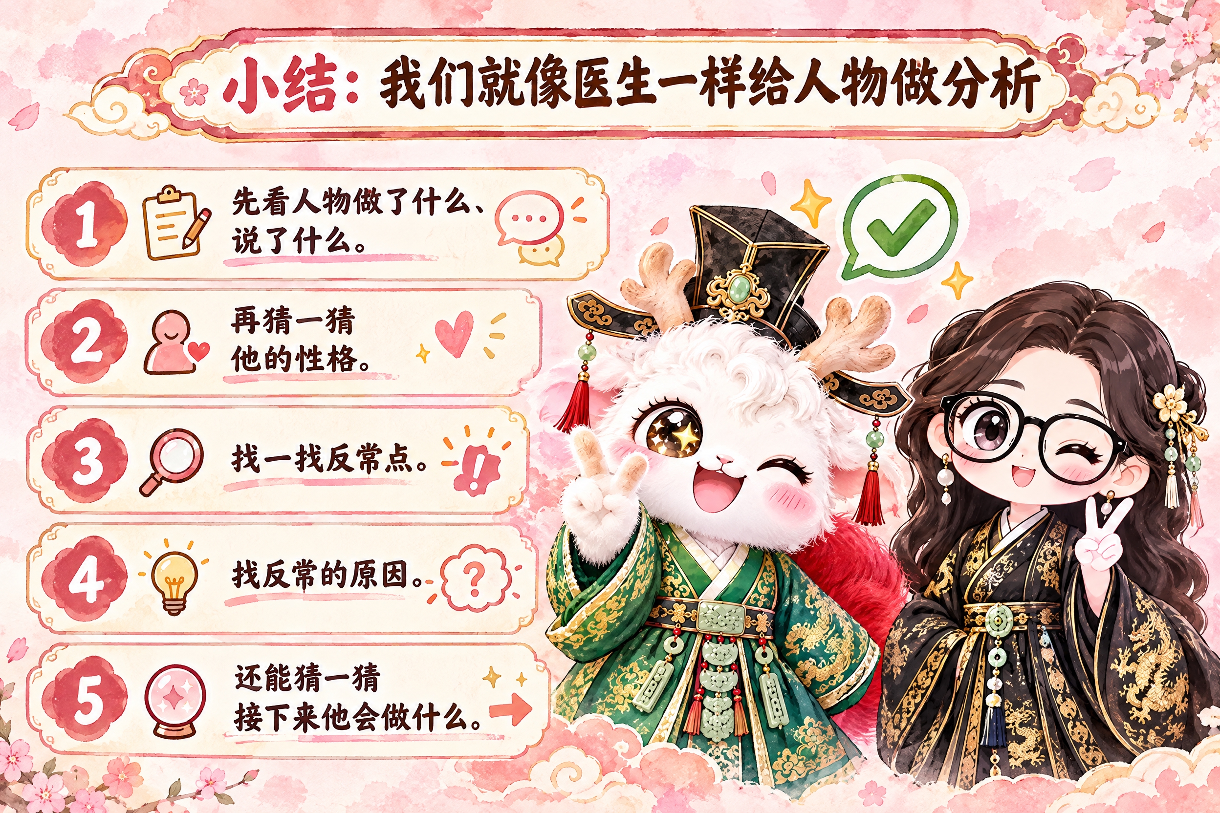 横版6寸比例的知识卡片设计，标题为"小结：我们就像医生一样给人… - 图片创意预览