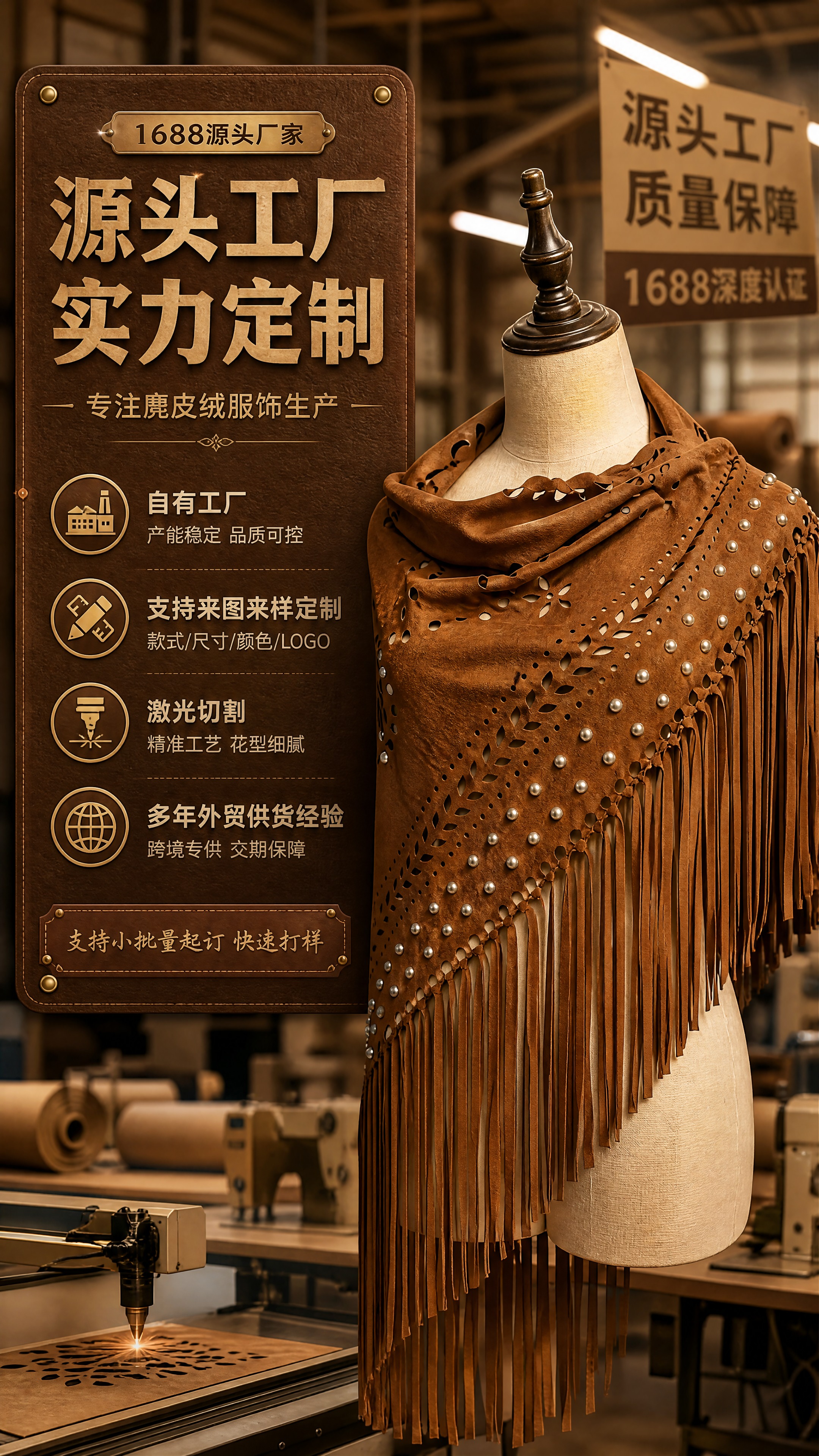 [商品] 使用【图3】【图6】焦糖棕麂皮绒铆钉三角披肩；商品处… - 图片创意预览