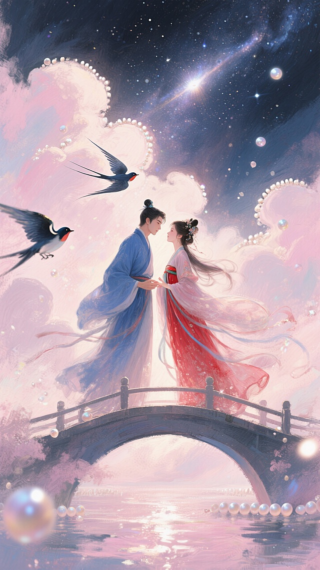 七夕鹊桥相会的浪漫
