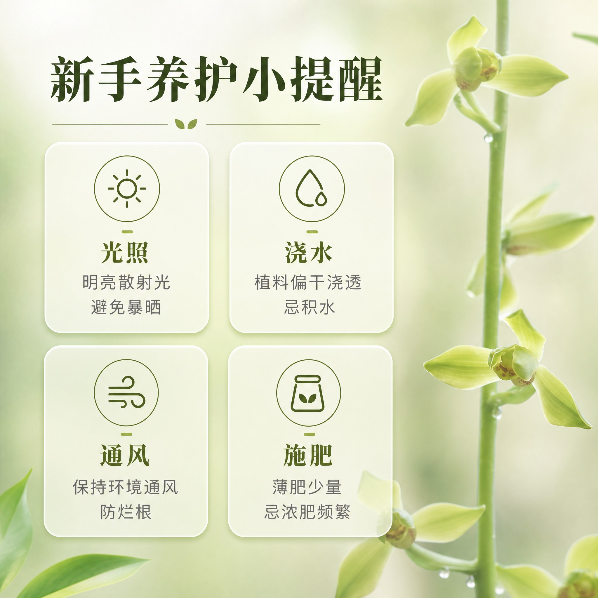 [主图-5] 养护指南 新手养护要点说明。 [统一基调] 风格… - 图片创意预览