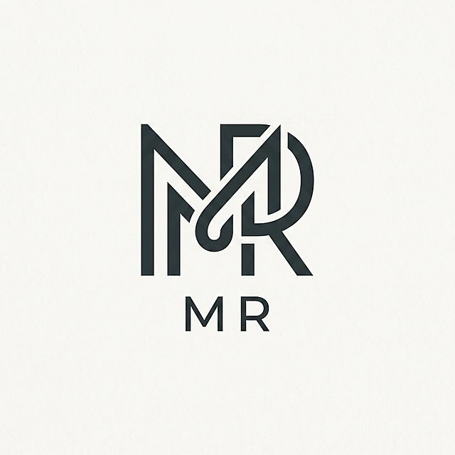 设计一个MR内裤品牌的logo，风格大气简约，兼具时尚感、设计感和创意，极简设计，适合内衣品牌，线条干净利落，避免使用过多象形文字，保持高级简洁