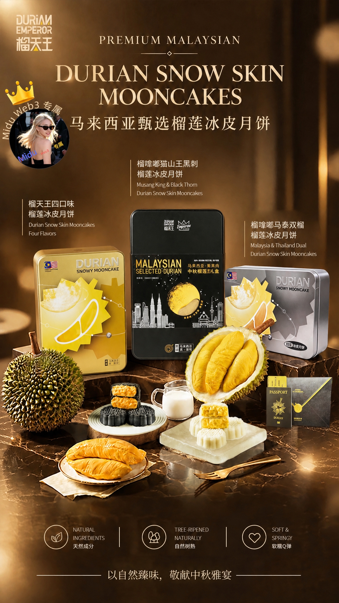 将海报中黑色礼盒与中间的黄色礼盒调换位置，黑色礼盒放在画面中间… - 图片创意预览