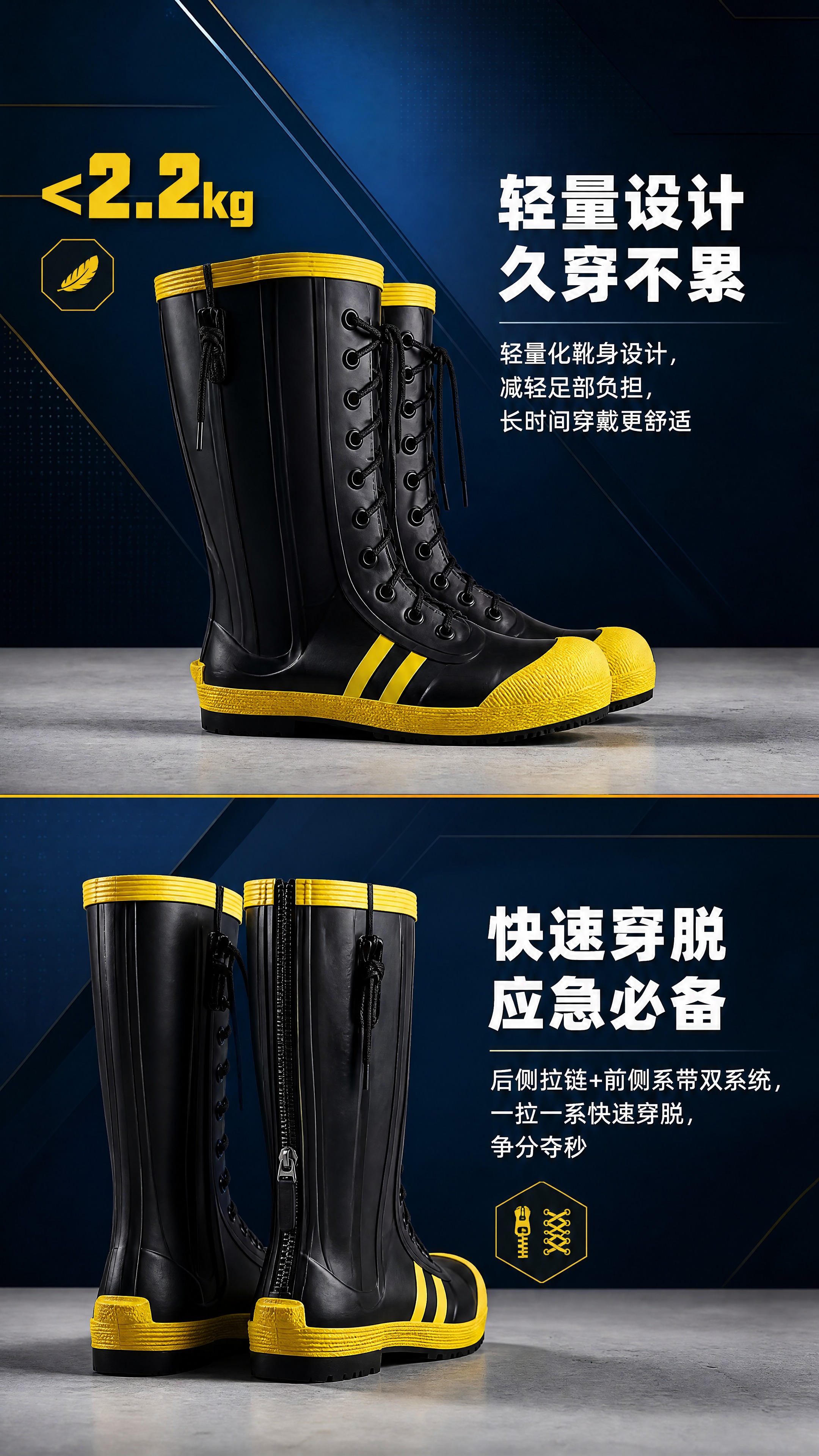 [商品] 使用【图3】上图比武款消防战斗靴（侧视角，展示靴筒高… - 图片创意预览
