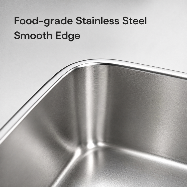 [Main Image 3] Material detail display of stainless steel tray. Keep product structure consistent wi预览效果