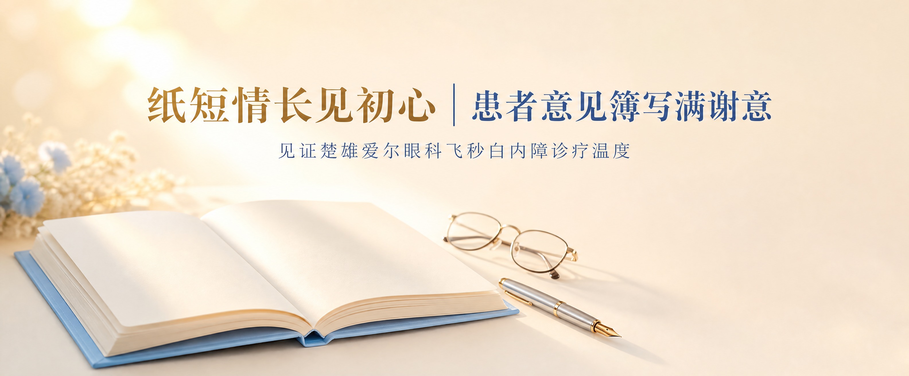 一张简洁温馨的医疗人文宣传横版海报，画面比例12:5超宽幅。画… - 图片创意预览