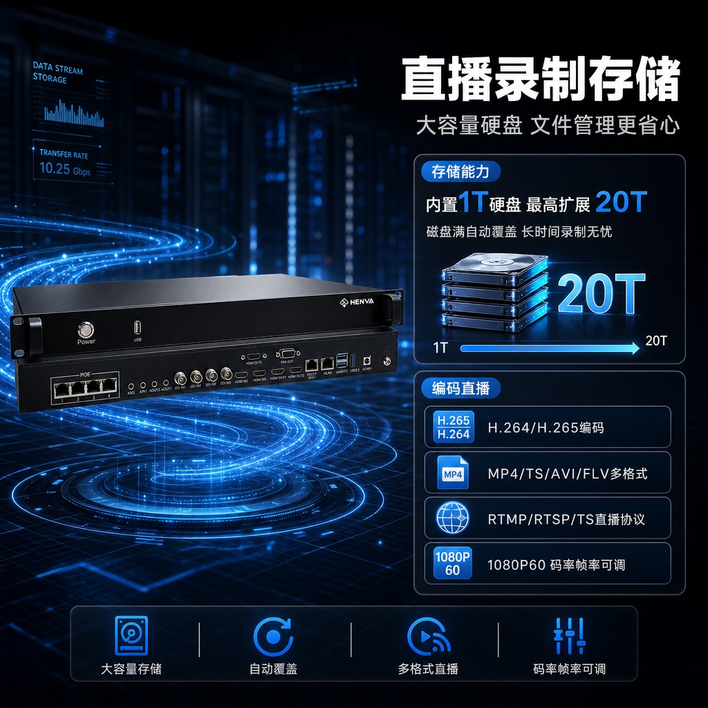 [商品] 使用【图1】HENVA录播服务器HW-LBS6，正面… - 图片创意预览