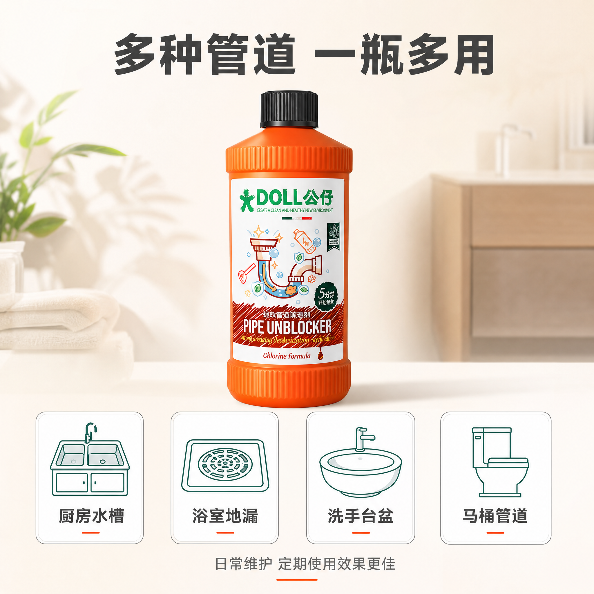 [主图-3] 介绍图-多场景适用展示，展示产品可用于哪些家庭管… - 图片创意预览